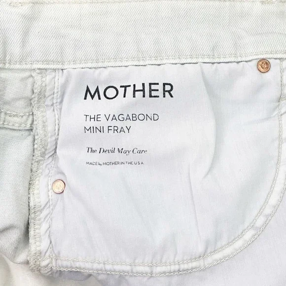 Mother Superior Women's Distressed Denim Mini Skirt Vagabond Fray Size 30 - Picture 6 of 11